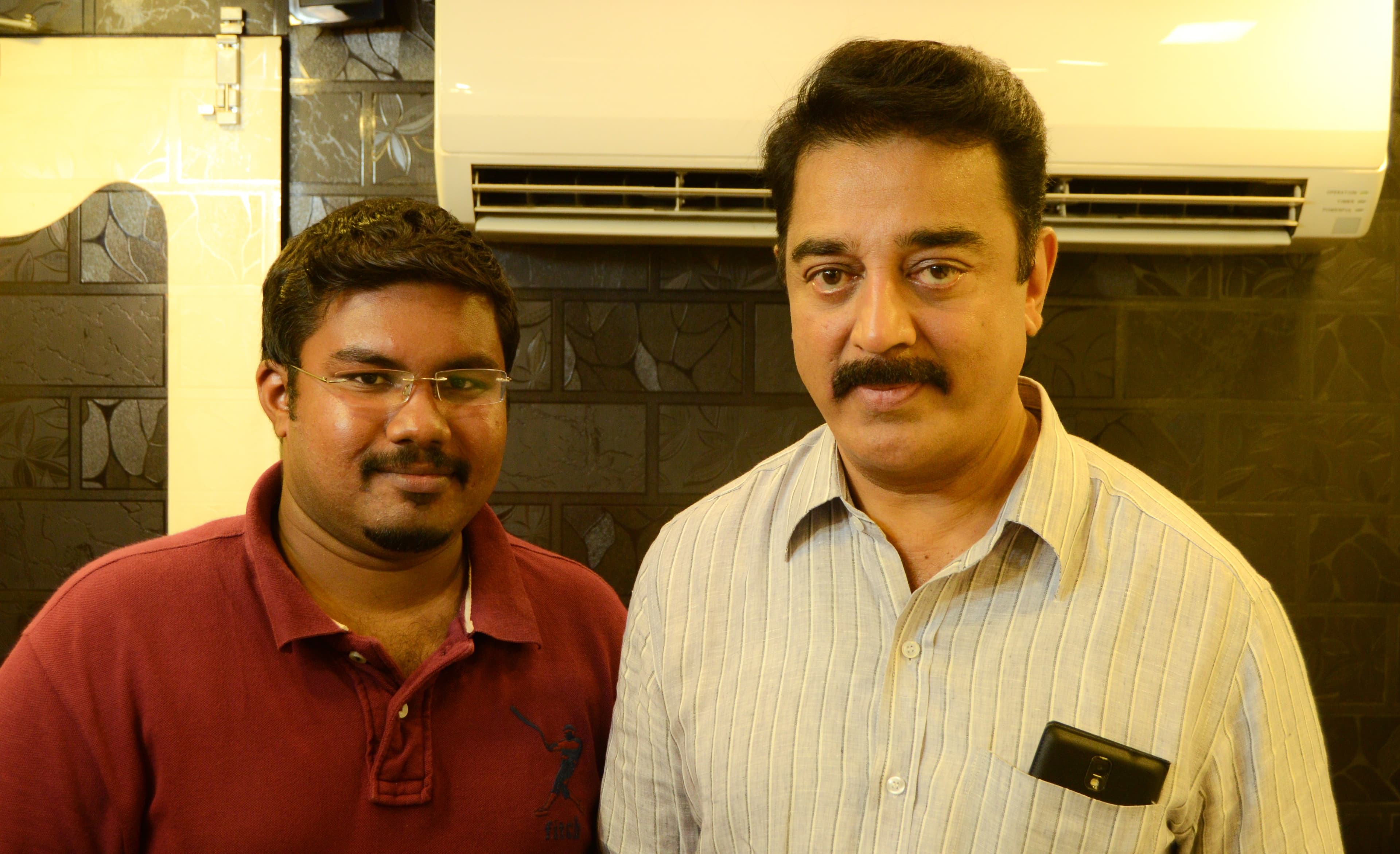 MANOJ YD with Kamal Haasan