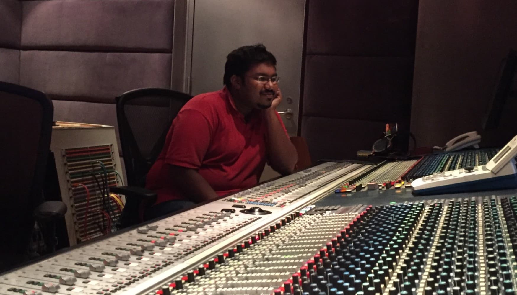 MANOJ YD at the mixing console
